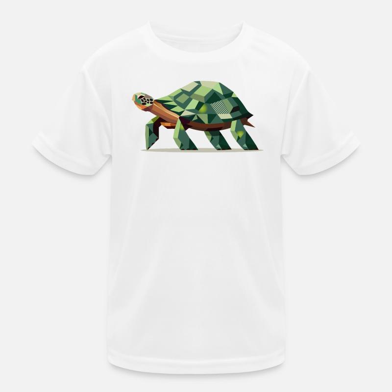 stilisierte Schildkröte im polygonalen Design Kinder Funktions-T-Shirt