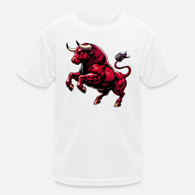 Stier Kinder Funktions-T-Shirt