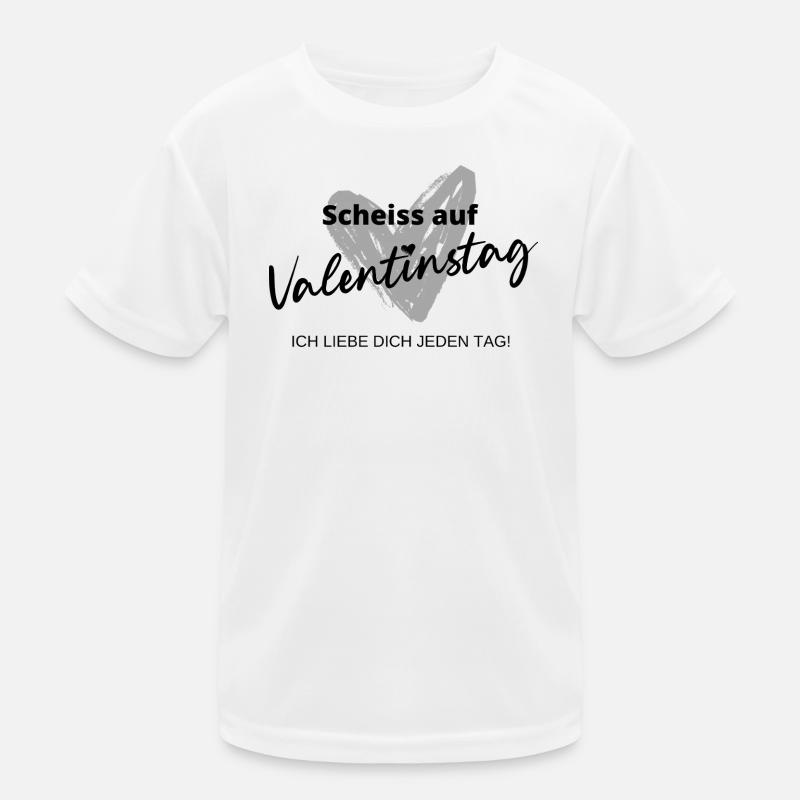 Scheiss auf Valentinstag Kinder Funktions-T-Shirt
