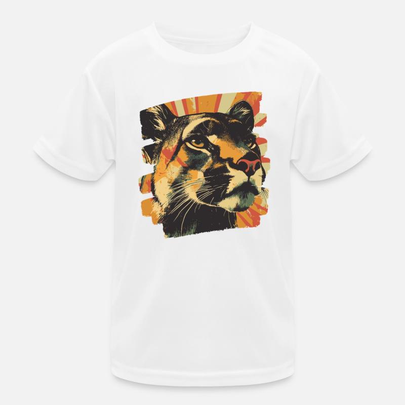 Lion from mountain Retro Kids Functional T-Shirt