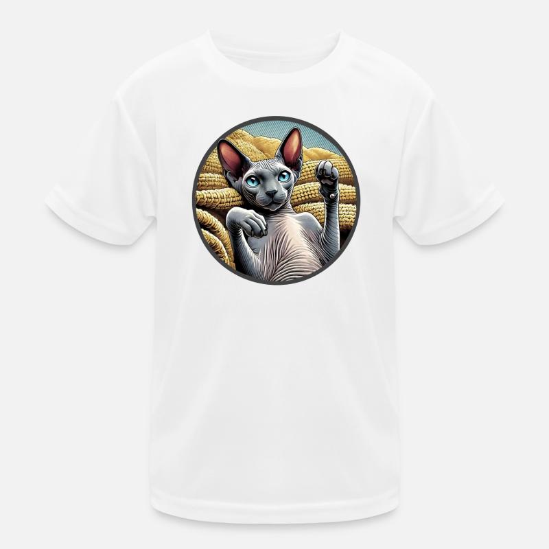 Shpynx chat montrant des pattes T-shirt sport Enfant