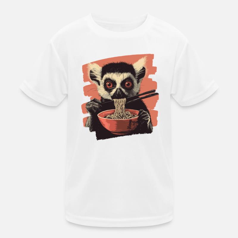 Lemur Ramen Kinder Funktions-T-Shirt