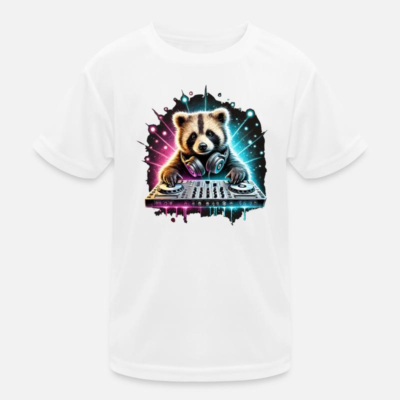 RackoonBeatz aux platines - DJ Waschbär T-shirt sport Enfant