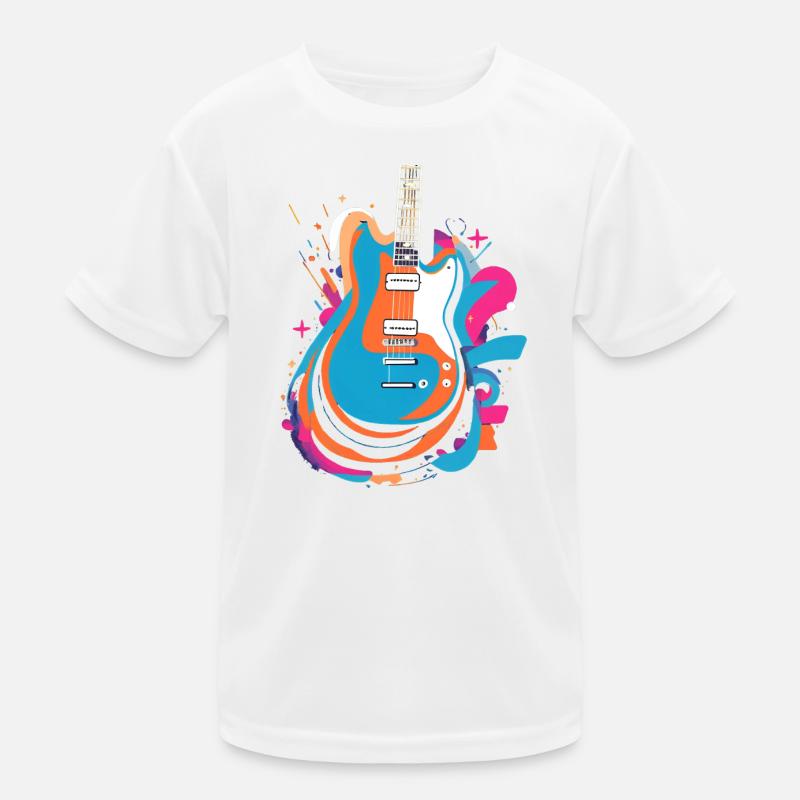 Guitare électrique colorée T-shirt sport Enfant