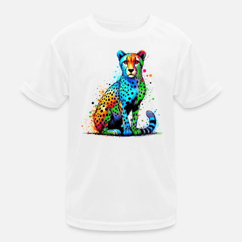 Gepard - Kinder Funktions-T-Shirt - Weiß