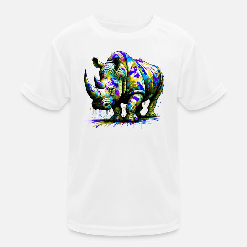 Nashorn Kinder Funktions-T-Shirt