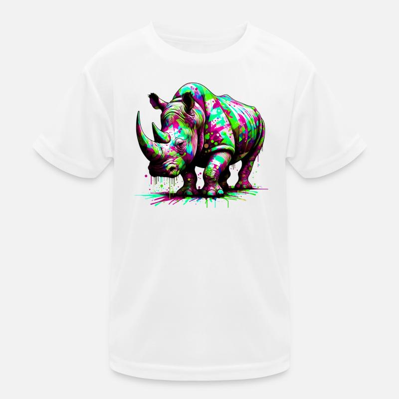 Nashorn Kinder Funktions-T-Shirt