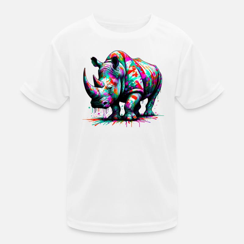 Nashorn Kinder Funktions-T-Shirt