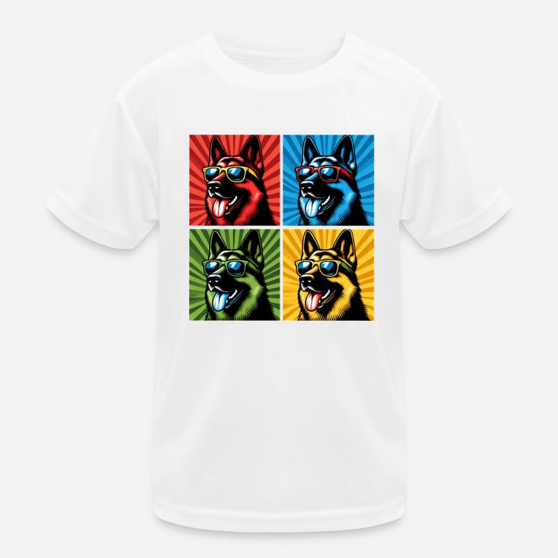Shepherd's Pop Art Bear, Teddy, Biscuit, Waffles Kids Functional T-Shirt