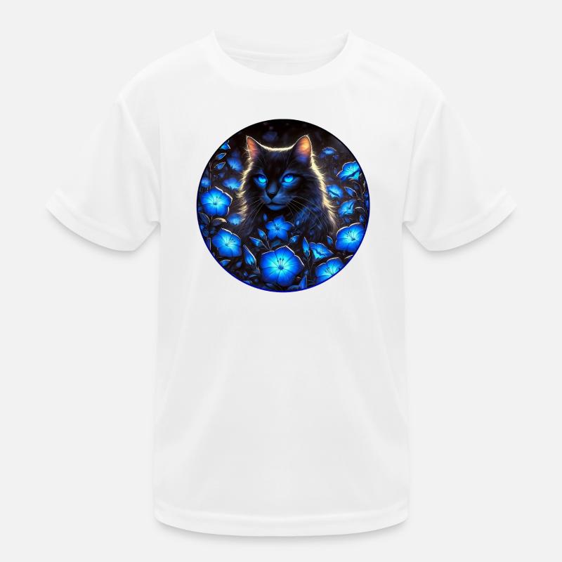 Brightly beautiful cat Kids Functional T-Shirt