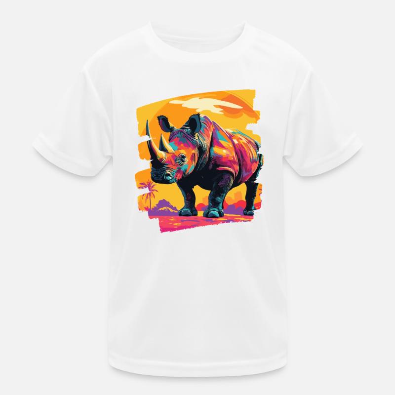 Nashorn Kinder Funktions-T-Shirt