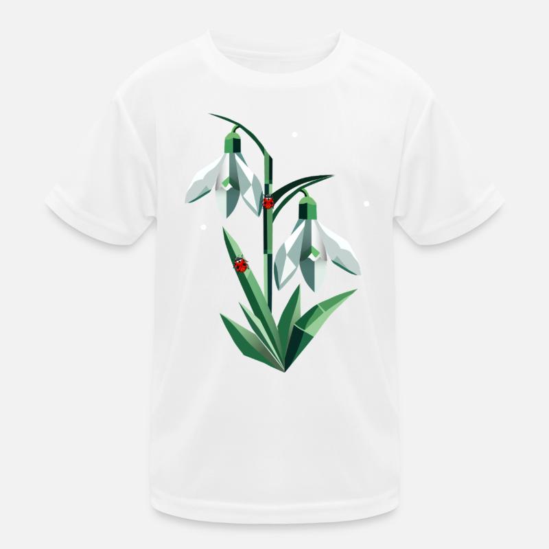 Deux perce-neige avec des coccinelles T-shirt sport Enfant