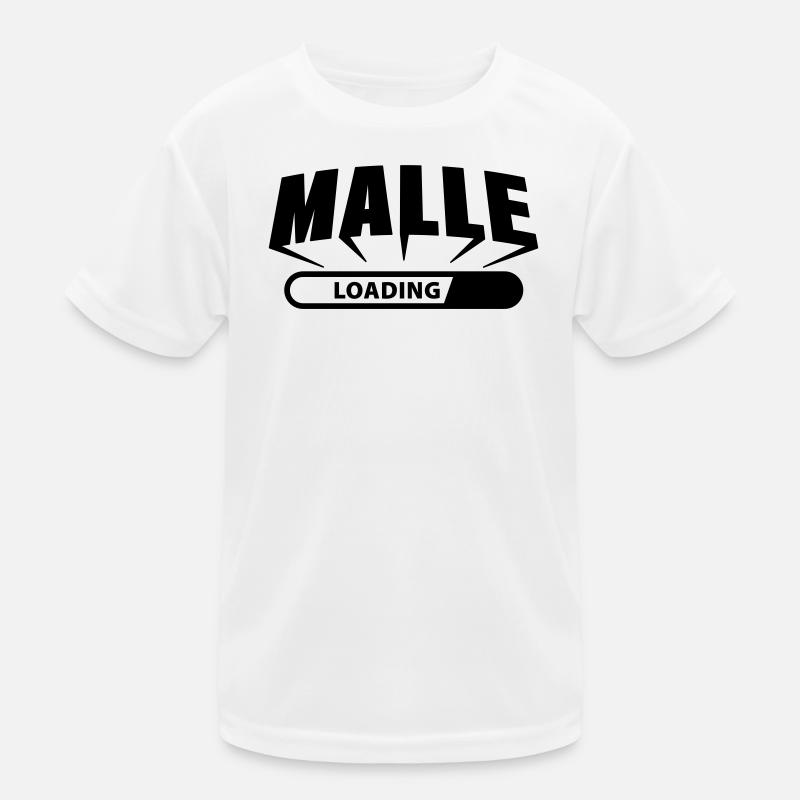 Malle loading - Kinder Funktions-T-Shirt - Weiß