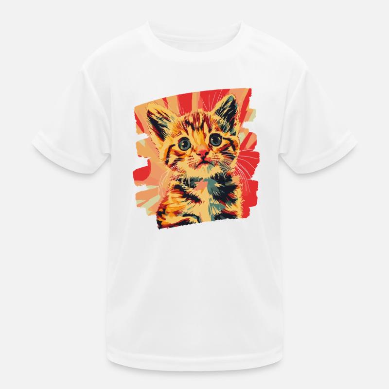 Kätzchen Kinder Funktions-T-Shirt