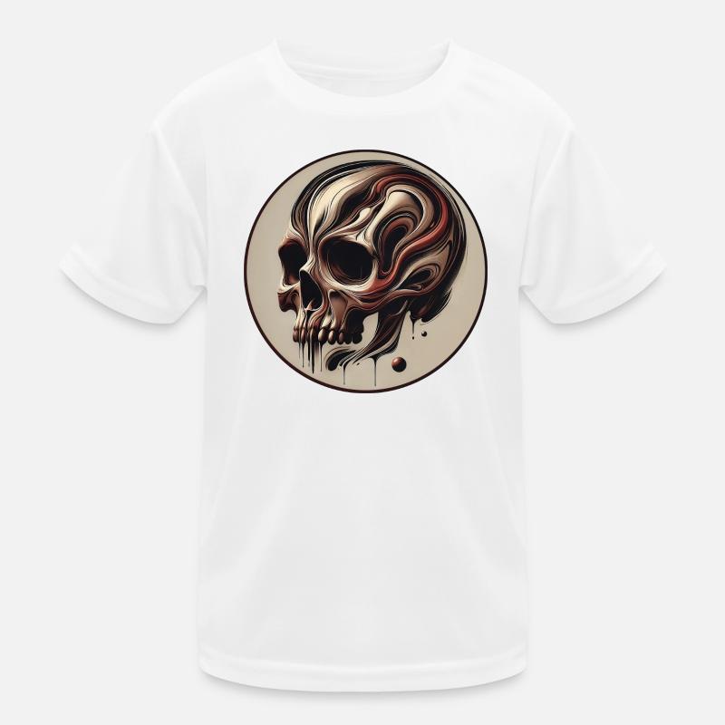 Kunstvoller Schädel Kinder Funktions-T-Shirt