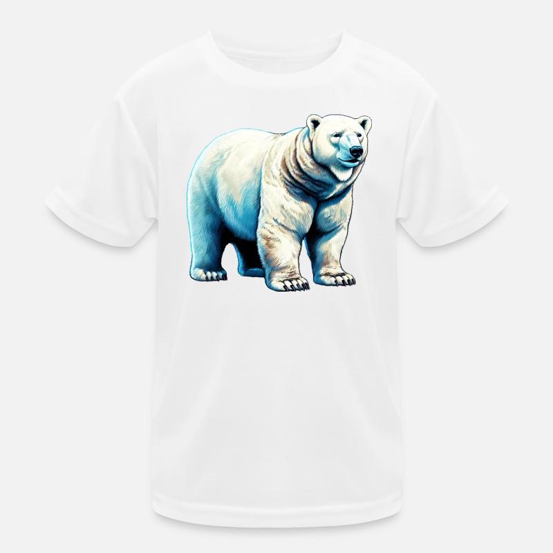 Weißer Eisbär Kinder Funktions-T-Shirt