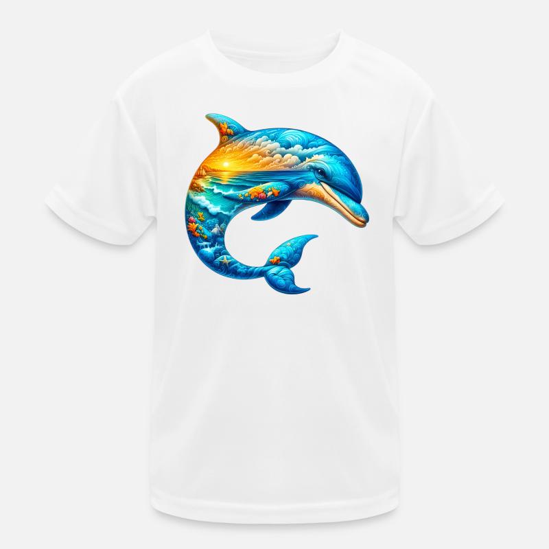 Delfin Kinder Funktions-T-Shirt