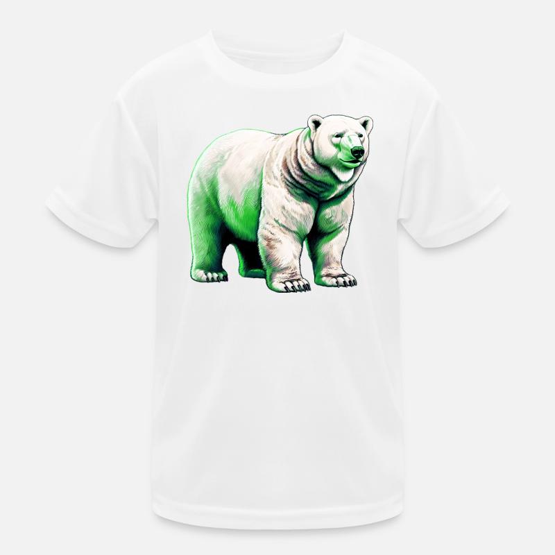 Ours polaire blanc T-shirt sport Enfant