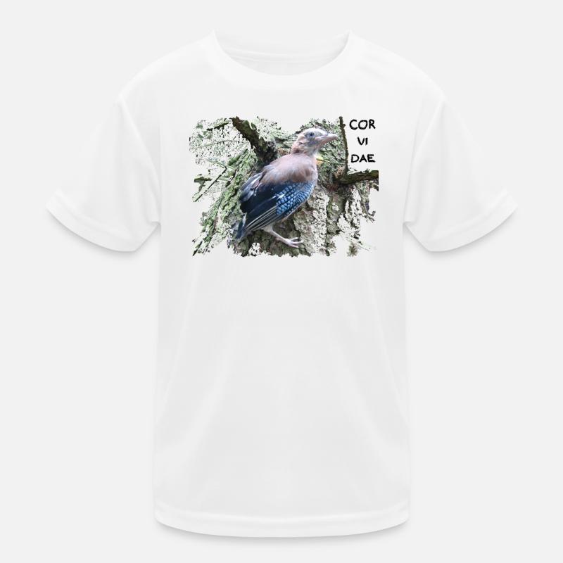 Eichelhäher Corvidae Kinder Funktions-T-Shirt