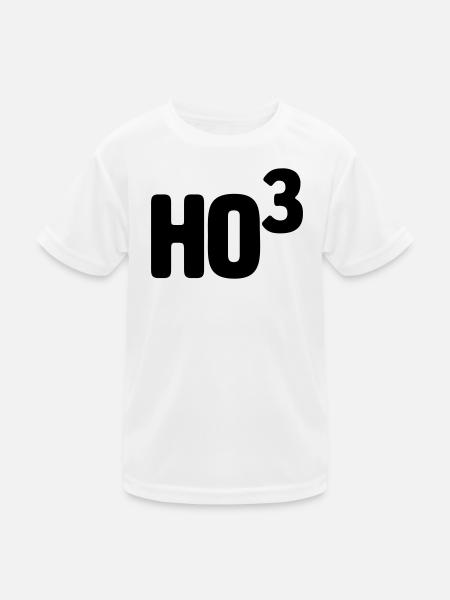 Ho3 - Ho Ho Ho - Kinder Funktions-T-Shirt - Weiß