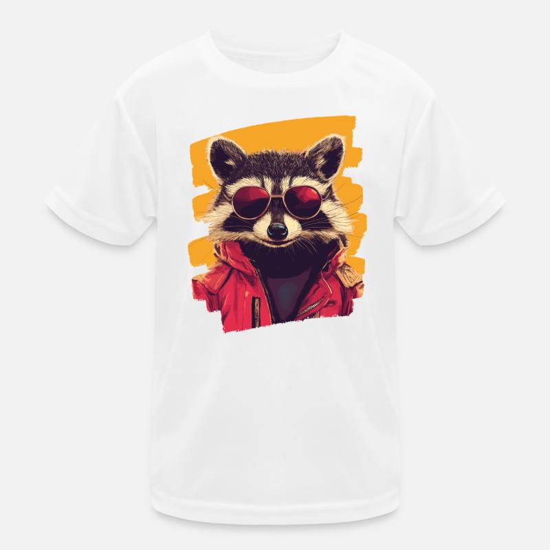 Waschbär Kinder Funktions-T-Shirt