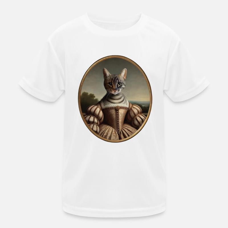 Bengalkatze im Stil der Renaissance Kinder Funktions-T-Shirt
