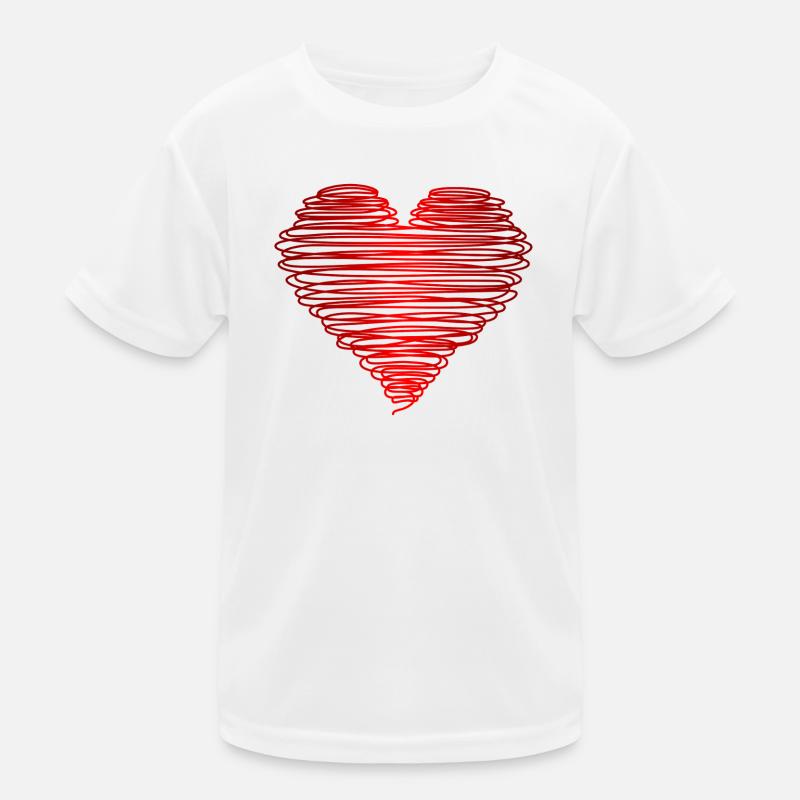 motiv_herz_rot Kinder Funktions-T-Shirt