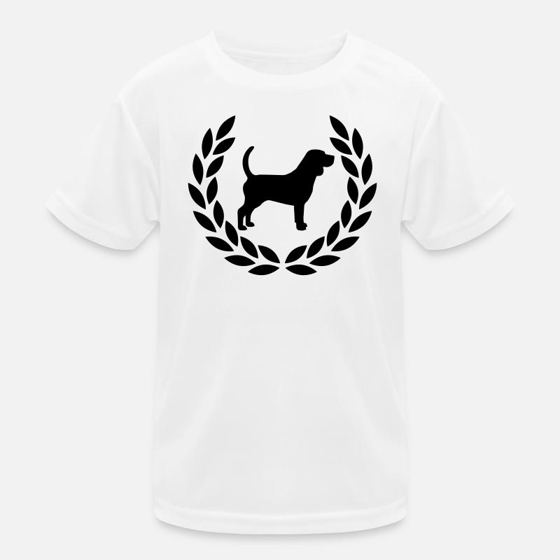 Beagle mit Lorbeerkranz Kinder Funktions-T-Shirt