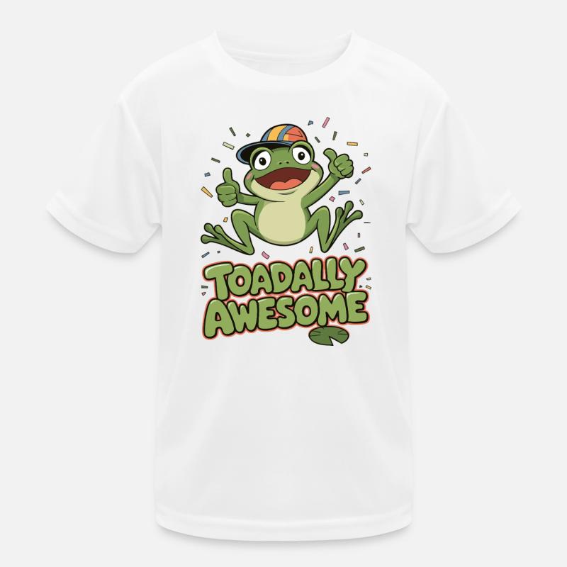 Toadally Awesome Frog Graphic Kids Functional T-Shirt