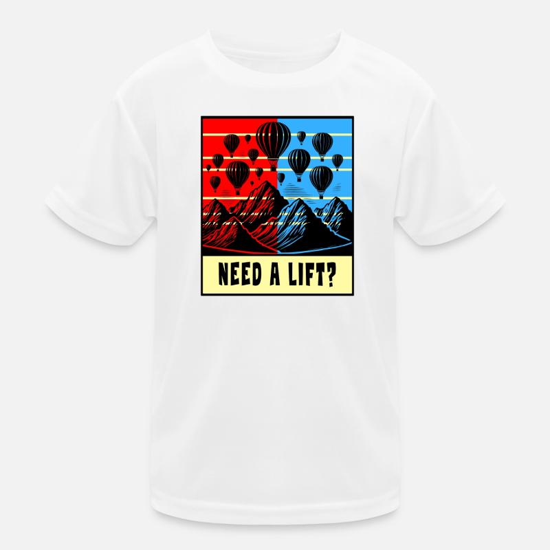 Heißluftballon Design Kinder Funktions-T-Shirt
