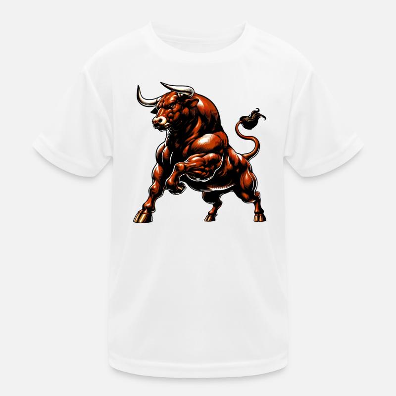 Stier Kinder Funktions-T-Shirt