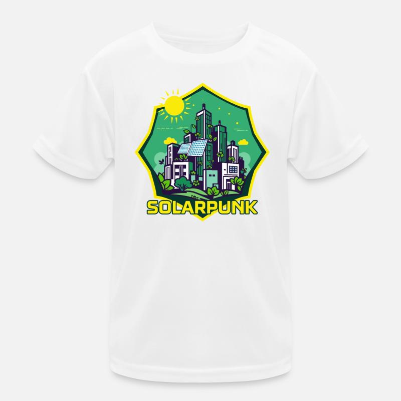 Solarpunk Kinder Funktions-T-Shirt