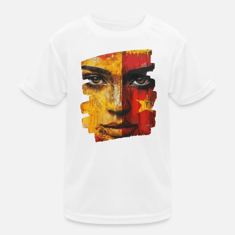Spanish Flag Spain Kids Functional T-Shirt