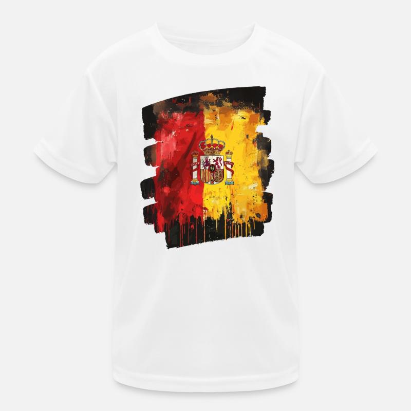 Spanish Flag Spain Kids Functional T-Shirt