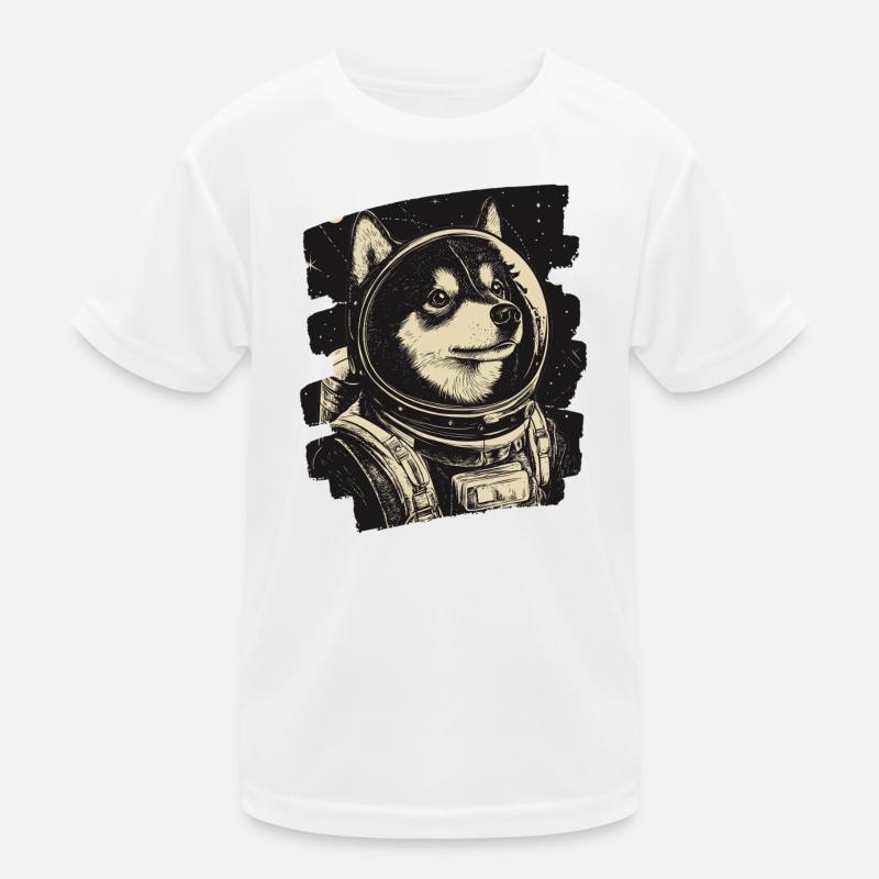 Husky Astronaut Kinder Funktions-T-Shirt