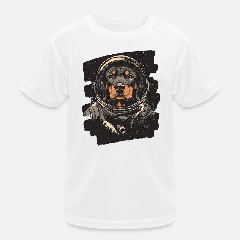 Rottweiler Astronaut Kinder Funktions-T-Shirt