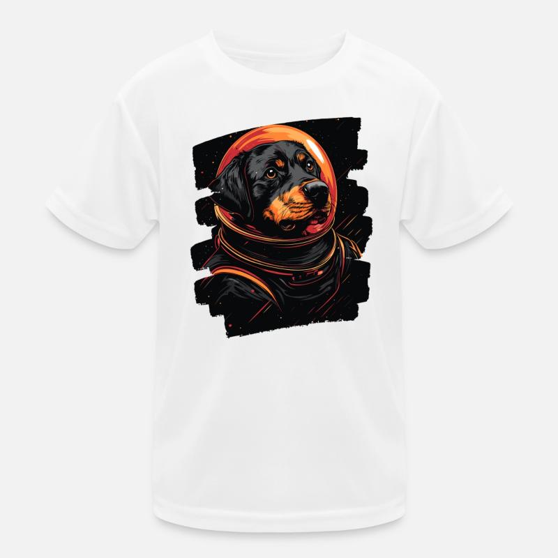 Rottweiler Astronaut Kids Functional T-Shirt