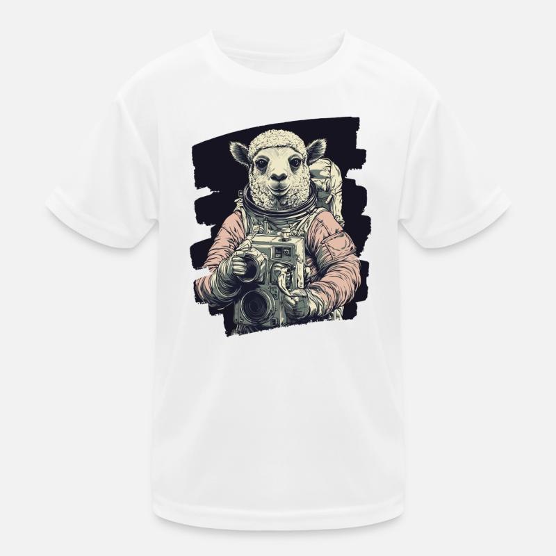 Lama Astronaut Kids Functional T-Shirt
