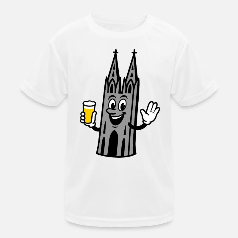 Kölner Dom mit Kölsch Kinder Funktions-T-Shirt