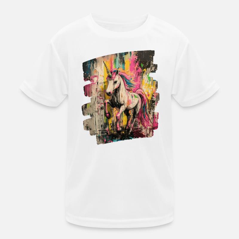 Einhorn Kinder Funktions-T-Shirt
