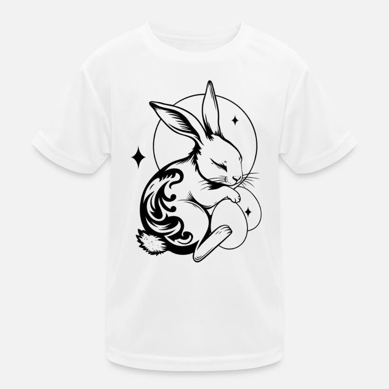 Schlafender Osterhase mit Tribal und Eiern Kinder Funktions-T-Shirt