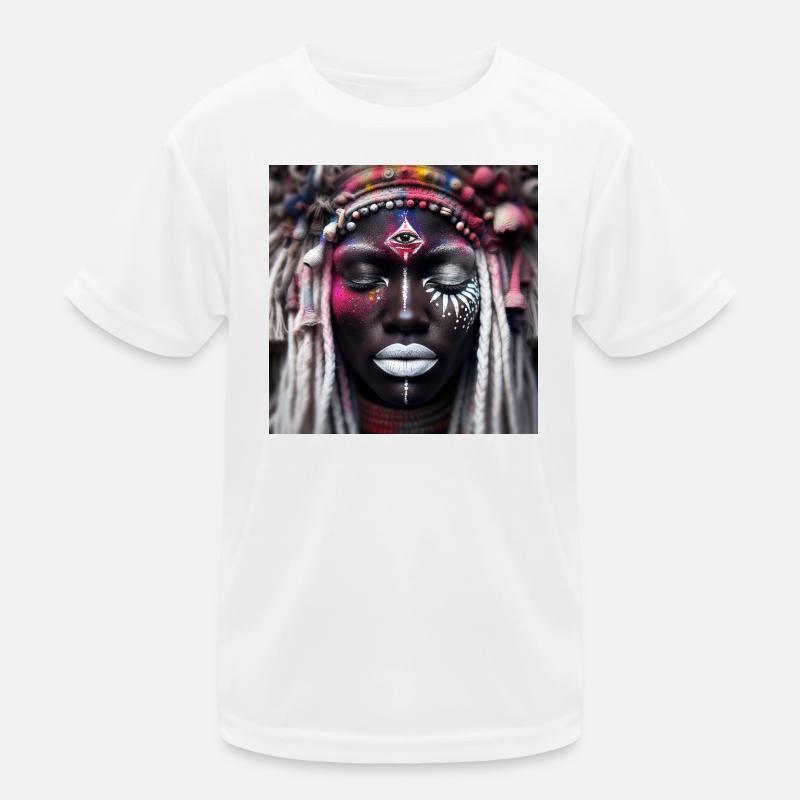 African Deity Kids Functional T-Shirt