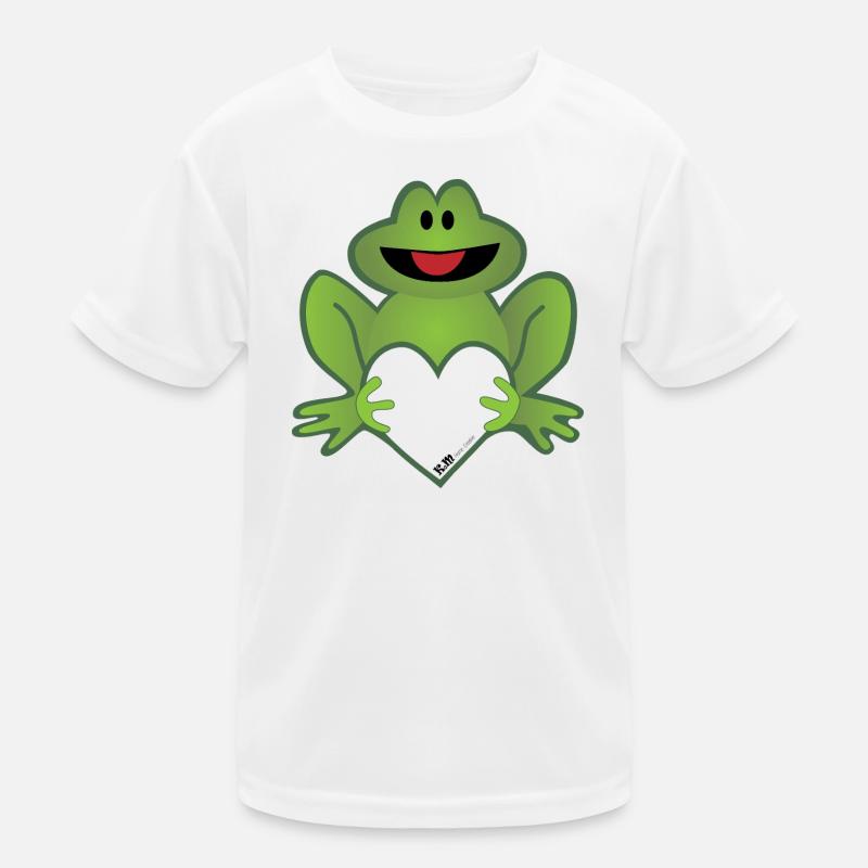 Frosch mit Hirsch Kinder Funktions-T-Shirt
