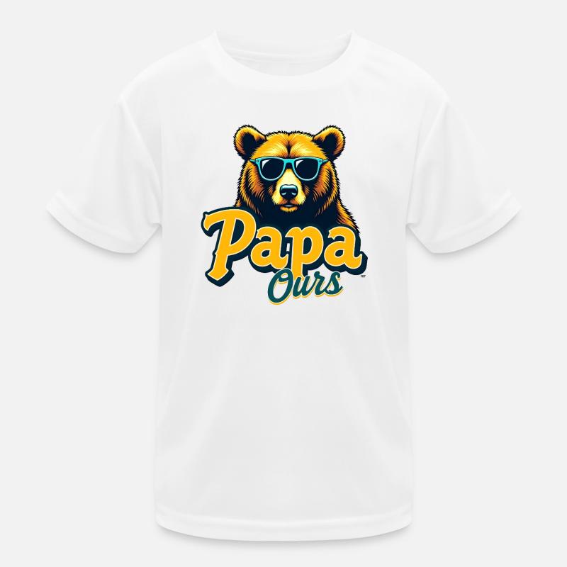 Papa Ours Lunettes Retro T-shirt sport Enfant
