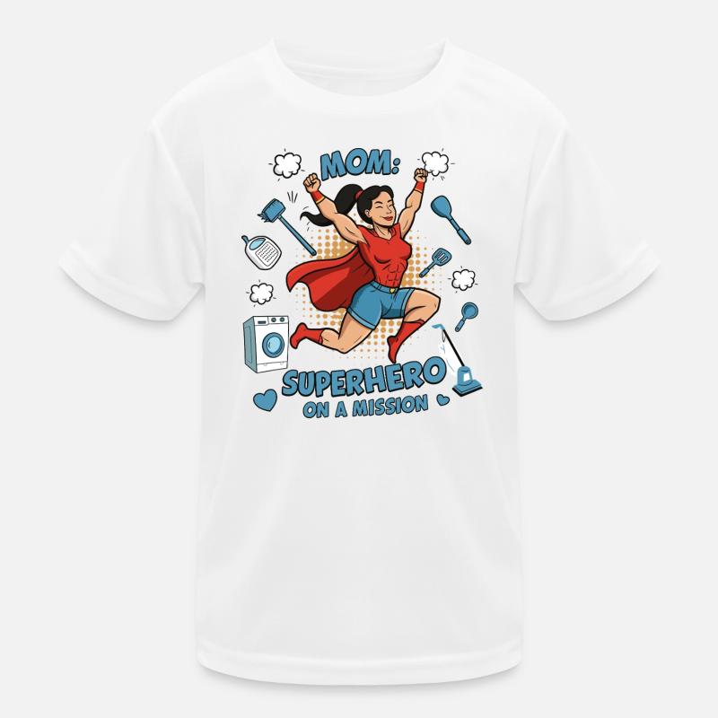 Mutter, Superheldin auf einer Mission ! Kinder Funktions-T-Shirt