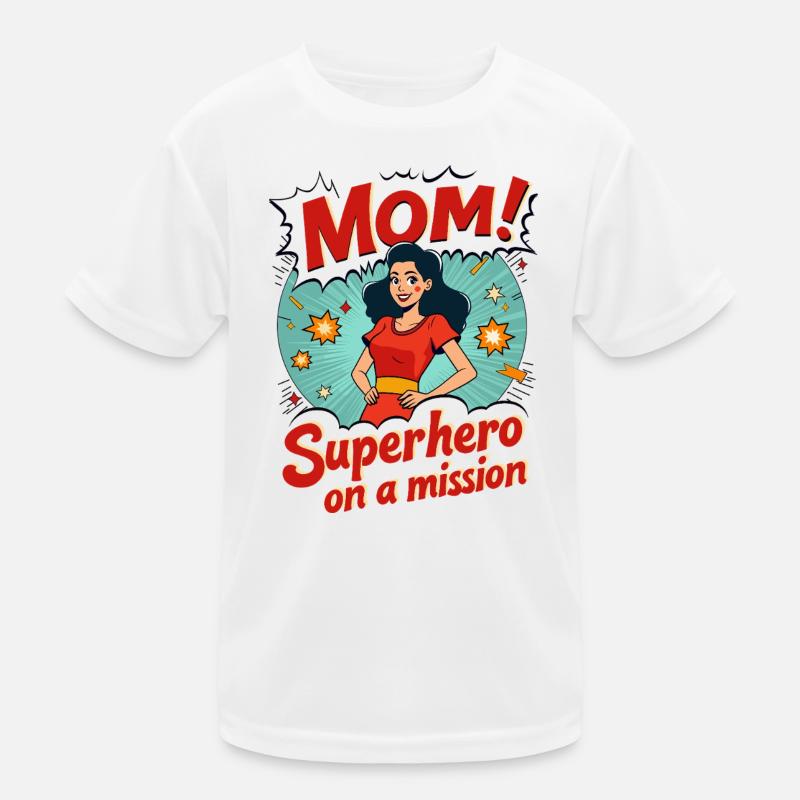 Mère, super-héroïne en mission ! T-shirt sport Enfant