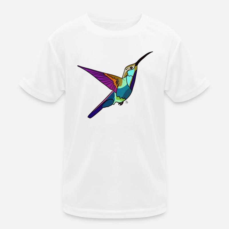 Kolibri farbig Kinder Funktions-T-Shirt