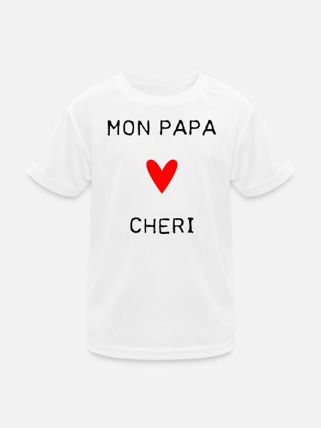 DAD. FATHER'S DAY. HAPPY FATHER'S DAY. HAPPY BIRTHDAY. - Kids Functional T-Shirt - white - Front