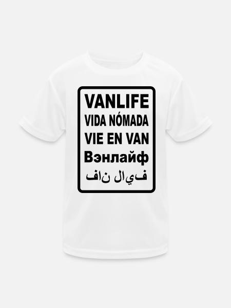 Vanlife International - T-shirt sport Enfant - blanc - Devant