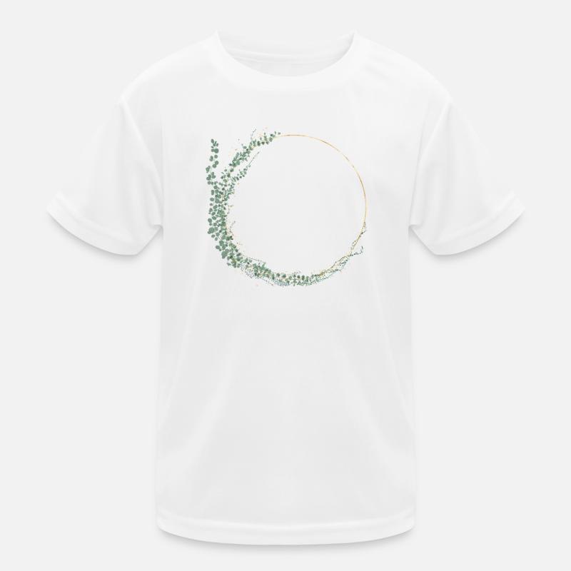 Eucalyptus wreath, personalizable Kids Functional T-Shirt